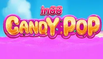 Tampilan layar permainan slot Candy Pop oleh Pragmatic Play dengan gulungan penuh permen dan jackpot di atas.